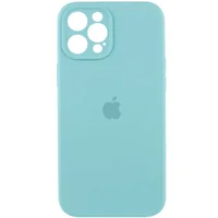 Чохол Silicone Case Full Camera Protective (AA) Apple iPhone 12 Pro (6.1") Бірюзовий / Marine Green