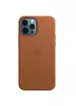 Шкіряний чохол Leather Case (AAA) з MagSafe and Animation для Apple iPhone 12 Pro / 12 (6.1") Saddle Brown