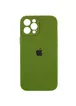 Чехол Silicone Case Full Camera Protective (AA) для Apple iPhone 12 Pro (6.1") Зеленый / Dark Olive