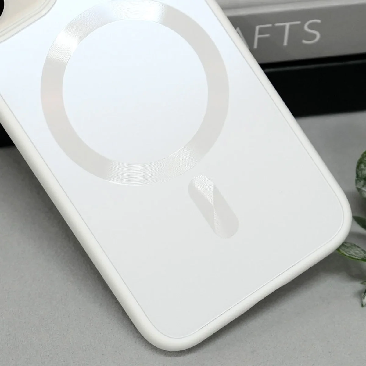 Чохол TPU+Glass Sapphire Midnight with MagSafe для Apple iPhone 12 (6.1") Білий / White