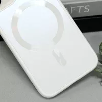 Чохол TPU+Glass Sapphire Midnight with MagSafe для Apple iPhone 12 (6.1") Білий / White