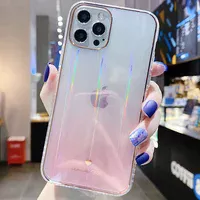 TPU+Glass чехол Aurora Classic для Apple iPhone 12 Pro / 12 (6.1") Розовый