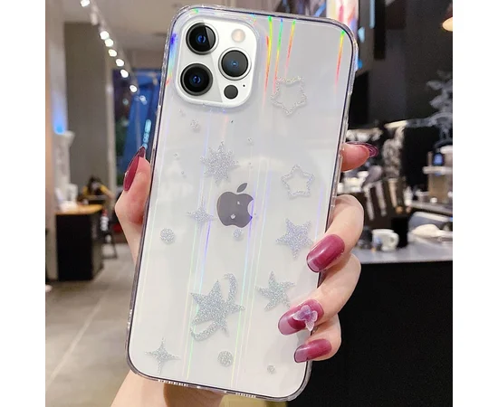 TPU+Glass чехол Aurora Space для Apple iPhone 12 Pro / 12 (6.1") Звезды