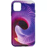 Кожаный чехол Colour Splash для Apple iPhone 12 Pro / 12 (6.1") Purple / Pink