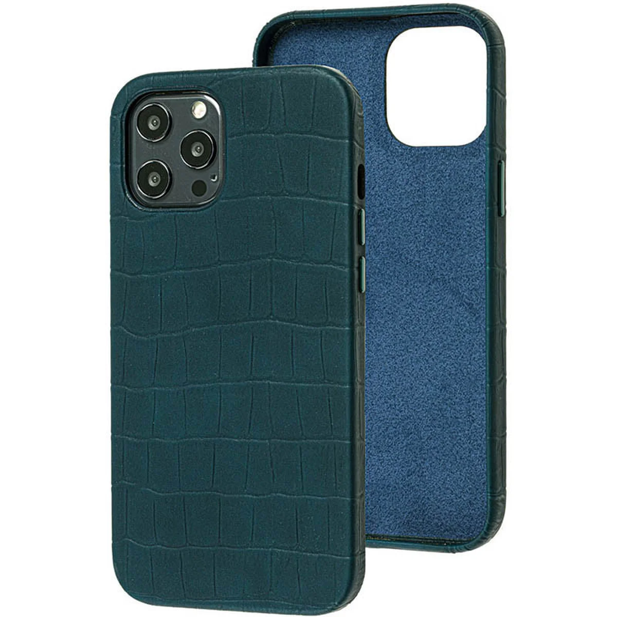Шкіряний чохол Croco Leather для Apple iPhone 12 Pro / 12 (6.1 ") Green