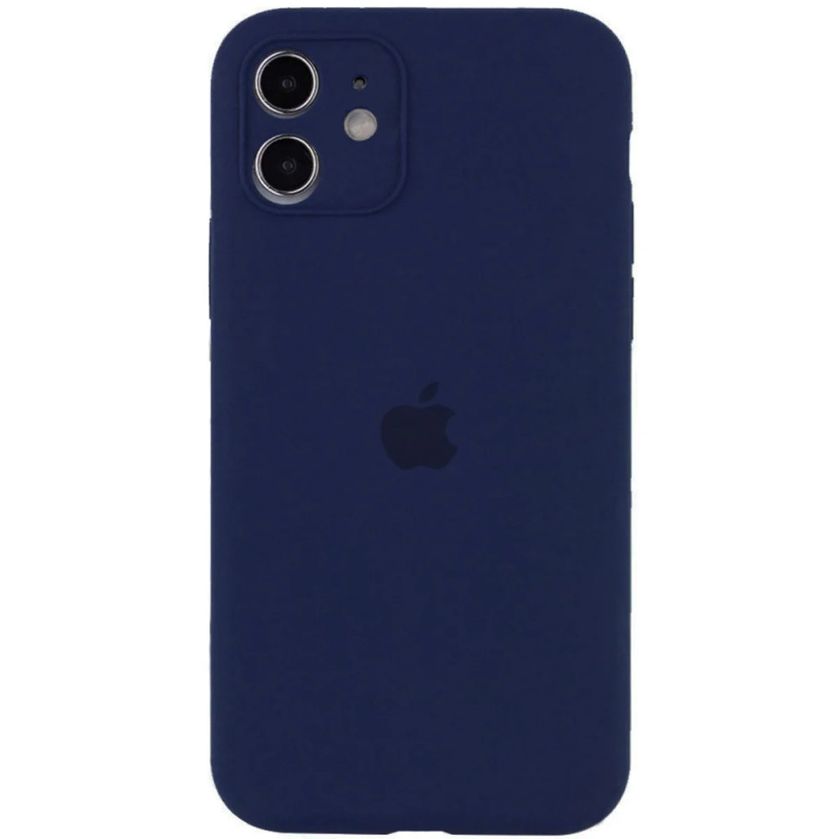 Чехол Silicone Case Full Camera Protective (AA) для Apple iPhone 12 (6.1") Синий / Deep navy / PVH