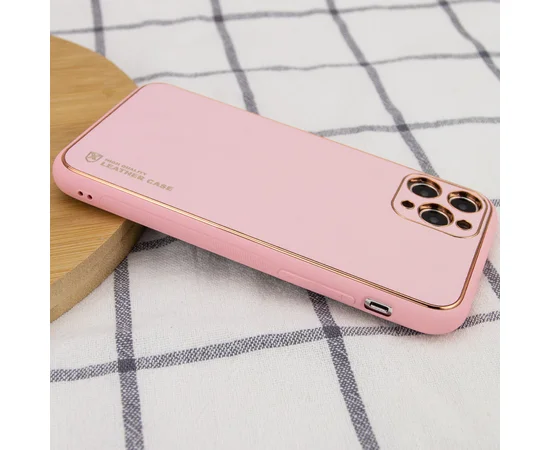 Шкіряний чохол Xshield для Apple iPhone 12 Pro (6.1 ") Рожевий / Pink