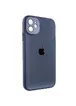 Чехол TPU+Glass Sapphire Midnight для Apple iPhone 12 (6.1") Синий / Deep navy