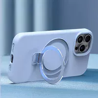 Чехол Silicone Case Full Protective NO LOGO with Ring для Apple iPhone 12 Pro / 12 (6.1") Blue