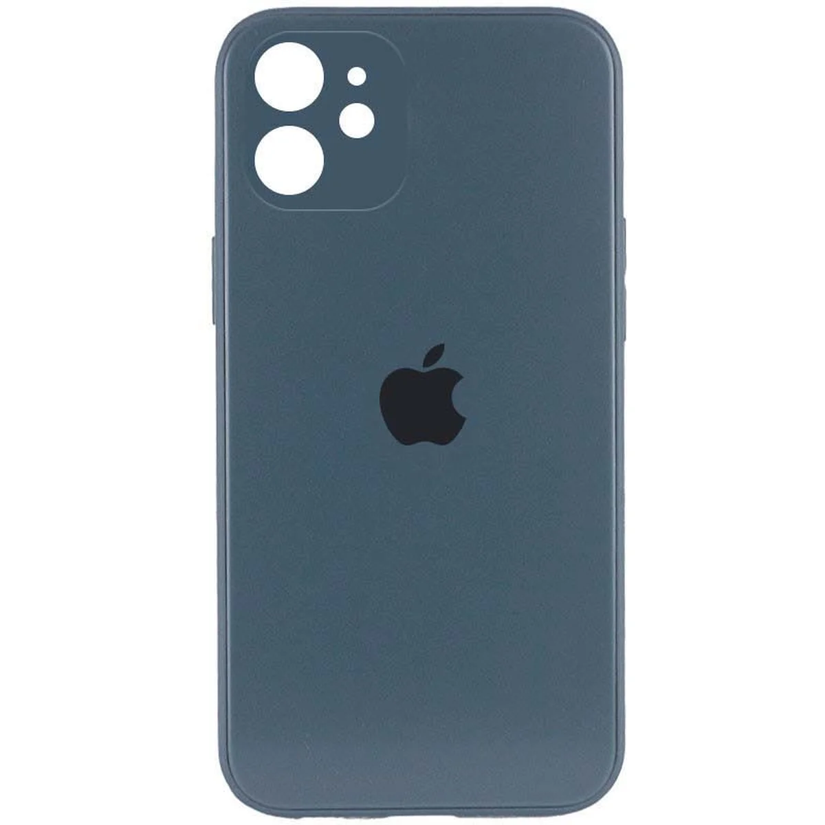TPU+Glass чехол Matte Candy Full camera для Apple iPhone 12 (6.1") Синий