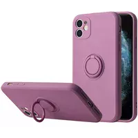 Чохол TPU Candy Ring Full Camera для Apple iPhone 12 (6.1 ") Ліловий / Lilac Pride