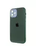 Чехол TPU+Glass Sapphire Midnight для Apple iPhone 12 (6.1") Зеленый / Forest green