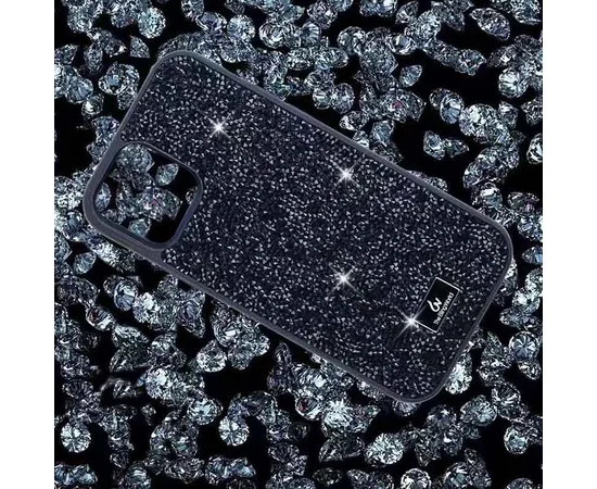 TPU чехол Bling World Rock Diamond для Apple iPhone 12 Pro / 12 (6.1") Черный