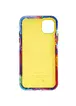 Кожаный чехол Colour Splash для Apple iPhone 12 Pro / 12 (6.1") Yellow / Red