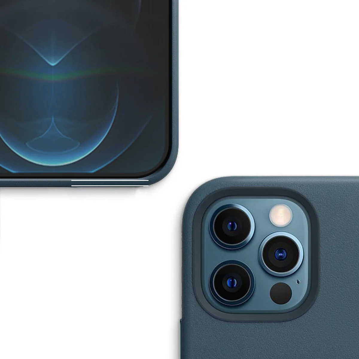 Шкіряний чохол Leather Case (AAA) with MagSafe для Apple iPhone 12 Pro / 12 (6.1 ") Baltic Blue