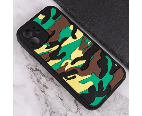 Чехол TPU+PC Army Collection для Apple iPhone 12 (6.1") Зеленый
