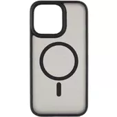 TPU+PC чехол Metal Buttons with MagSafe для Apple iPhone 12 Pro / 12 (6.1") Черный