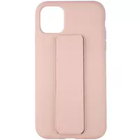 Чохол Silicone Case Hand Holder для Apple iPhone 12 Pro / 12 (6.1 ") Рожевий / Pink Sand