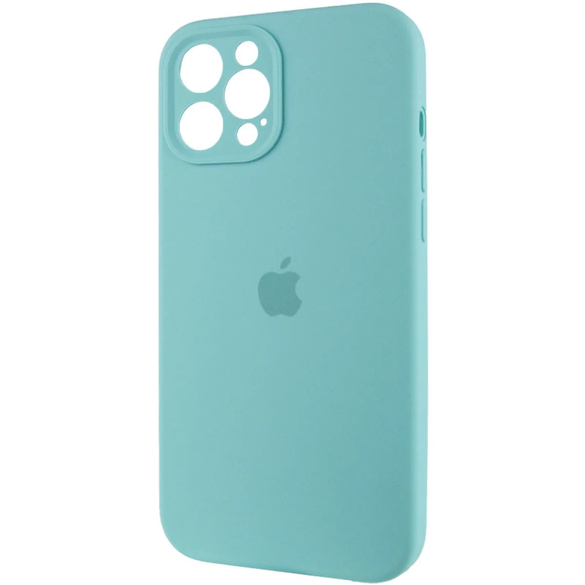 Чохол Silicone Case Full Camera Protective (AA) Apple iPhone 12 Pro (6.1") Бірюзовий / Marine Green