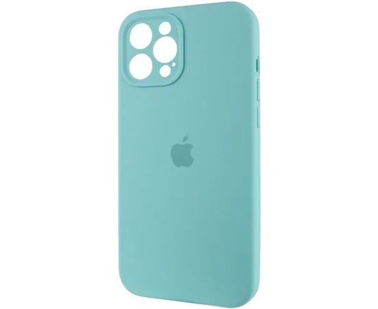 Чохол Silicone Case Full Camera Protective (AA) Apple iPhone 12 Pro (6.1") Бірюзовий / Marine Green