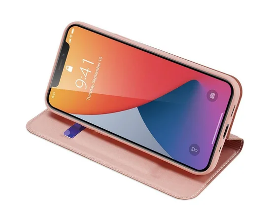 Чохол-книжка Dux Ducis з кишенею для візиток для Apple iPhone 12 Pro (6.1 ") Rose Gold