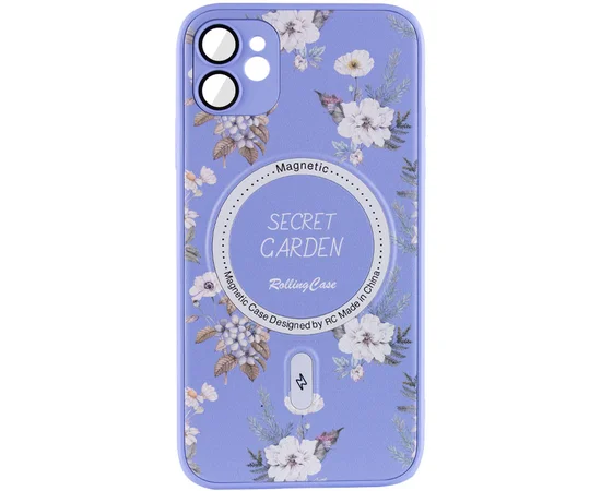 TPU+PC чехол Secret Garden with MagSafe для Apple iPhone 12 (6.1") Lilac