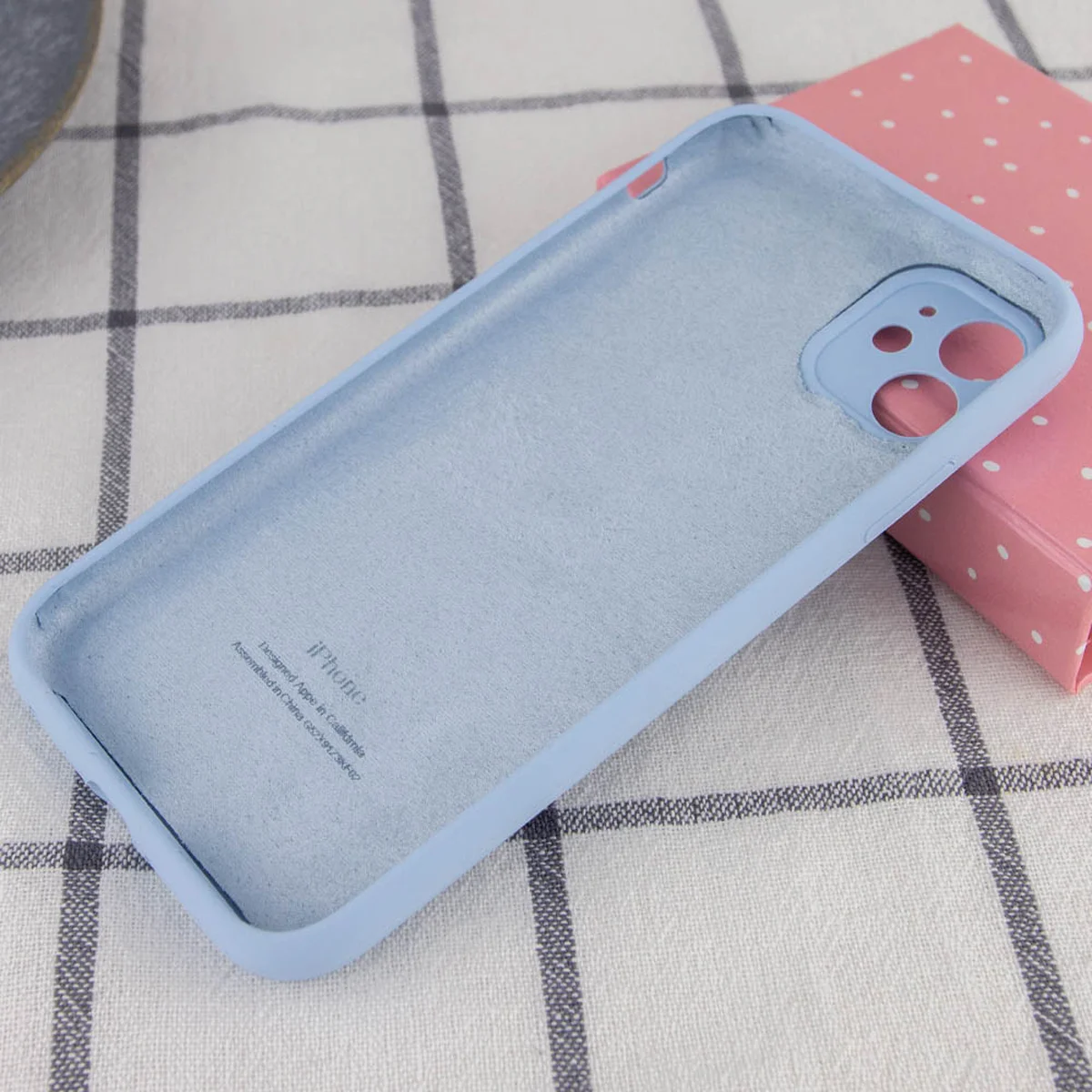 Чохол Silicone Case Full Camera Protective (AA) для Apple iPhone 12 (6.1 ") Блакитний / Lilac Blue