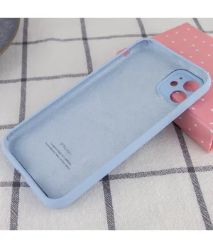 Чохол Silicone Case Full Camera Protective (AA) для Apple iPhone 12 (6.1 ") Блакитний / Lilac Blue