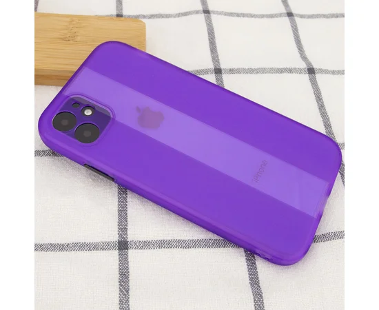 Чехол TPU Glossy Line Full Camera для Apple iPhone 12 (6.1") Сиреневый