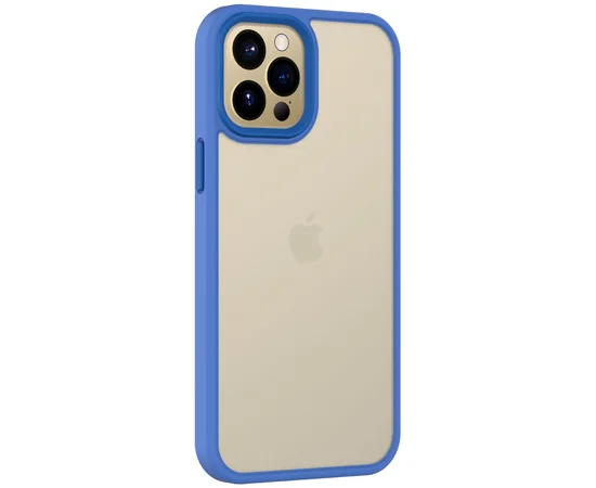 TPU+PC чохол Metal Buttons для Apple iPhone 12 Pro / 12 (6.1") Блакитний