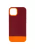 Чехол TPU+PC Bichromatic для Apple iPhone 12 Pro / 12 (6.1") Brown burgundy / Orange