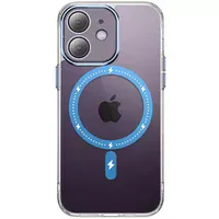 Чехол TPU+PC Colorful with MagSafe для Apple iPhone 12 (6.1") Blue