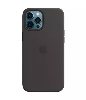 Чохол Silicone case (AAA) full with Magsafe and Animation для Apple iPhone 12 Pro / 12 (6.1 ") Чорний / Black