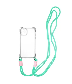 Чехол TPU CrossBody with straps для Apple iPhone 12 (6.1") Transparent