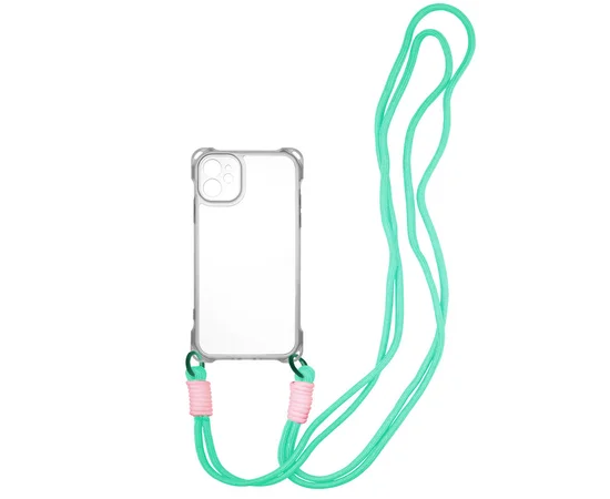 Чохол TPU CrossBody with straps для Apple iPhone 12 (6.1") Transparent