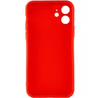 Силиконовый чехол Candy Full Camera для Apple iPhone 12 (6.1") Красный / Red