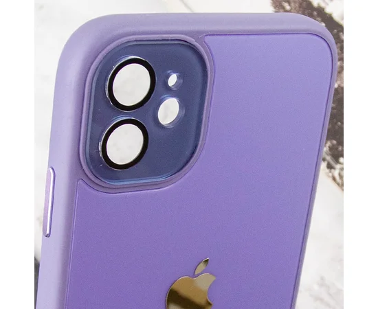 Чохол TPU+Glass Sapphire Midnight для Apple iPhone 12 (6.1") Бузковий / Dasheen