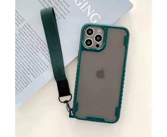 Чохол TPU+PC TRAVEL Carbon для Apple iPhone 12 Pro (6.1") Зелений