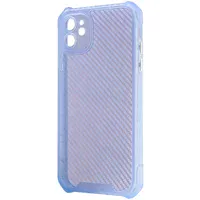 Чехол TPU Ease Carbon color series для Apple iPhone 12 (6.1") Синий / Прозрачный