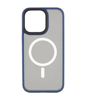 TPU+PC чохол Metal Buttons with MagSafe для Apple iPhone 12 Pro / 12 (6.1") Синій