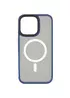 TPU+PC чохол Metal Buttons with MagSafe для Apple iPhone 12 Pro / 12 (6.1") Синій