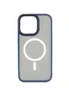 TPU+PC чохол Metal Buttons with MagSafe для Apple iPhone 12 Pro / 12 (6.1") Синій
