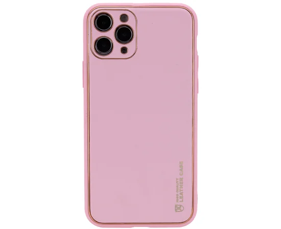 Шкіряний чохол Xshield для Apple iPhone 12 Pro (6.1 ") Рожевий / Pink