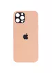 TPU + Glass чохол GLOSSY Logo Full camera для Apple iPhone 12 Pro (6.1 ") Рожевий