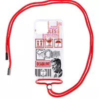 Чохол TPU Crossbody Street Style для Apple iPhone 12 Pro / 12 (6.1 ") Kenedy / Червоний