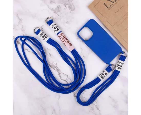 Чехол TPU two straps California для Apple iPhone 12 Pro / 12 (6.1") Синий / Iris