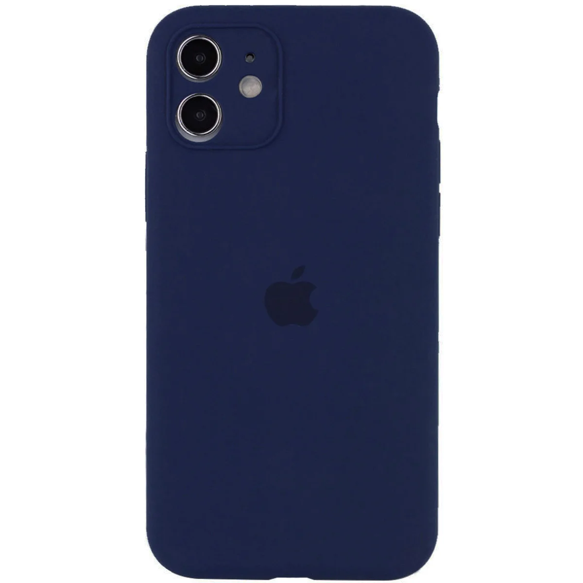 Чехол Silicone Case Full Camera Protective (AA) для Apple iPhone 12 (6.1") Синий / Deep navy
