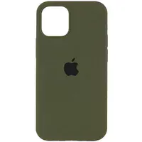 Чохол Silicone Case Full Protective (AA) для Apple iPhone 12 Pro / 12 (6.1 ") Зелений / Dark Olive