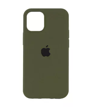 Чехол Silicone Case Full Protective (AA) для Apple iPhone 12 Pro / 12 (6.1") Зеленый / Dark Olive