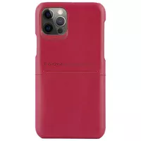 Кожаная накладка G-Case Cardcool Series для Apple iPhone 12 Pro / 12 (6.1") Красный